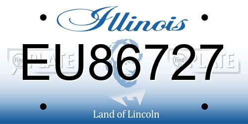EU86727 Illinois License Plate