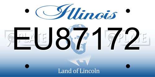 EU87172 Illinois License Plate