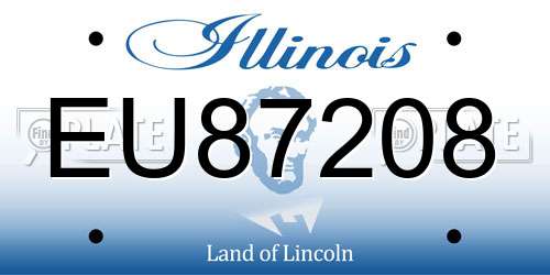 EU87208 Illinois License Plate