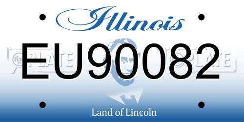 EU90082 Illinois License Plate