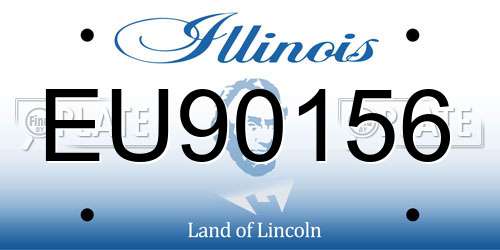 EU90156 Illinois License Plate