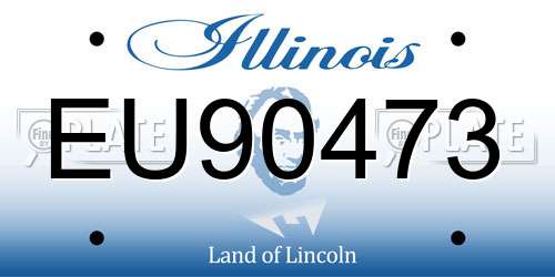 EU90473 Illinois License Plate