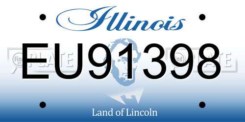 EU91398 Illinois License Plate