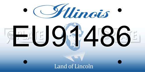 EU91486 Illinois License Plate