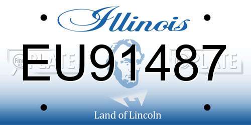 EU91487 Illinois License Plate