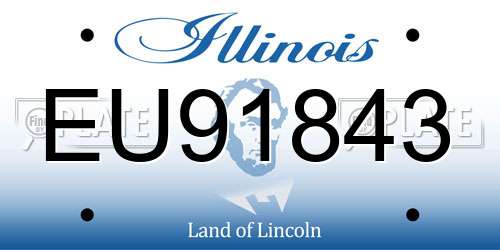 EU91843 Illinois License Plate