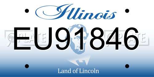 EU91846 Illinois License Plate