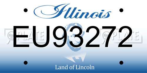 EU93272 Illinois License Plate
