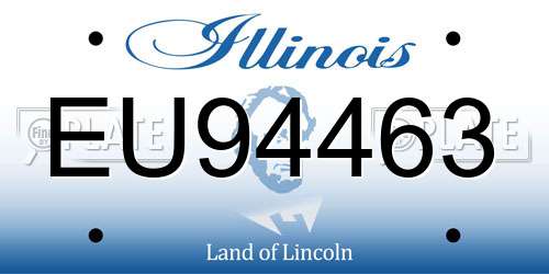 EU94463 Illinois License Plate