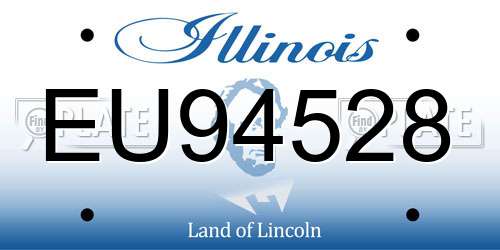 EU94528 Illinois License Plate