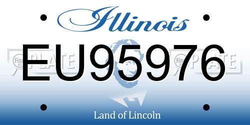 EU95976 Illinois License Plate