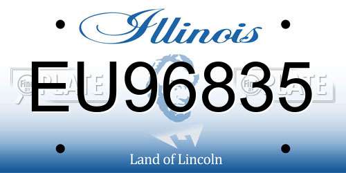 EU96835 Illinois License Plate