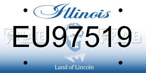 EU97519 Illinois License Plate