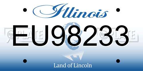 EU98233 Illinois License Plate