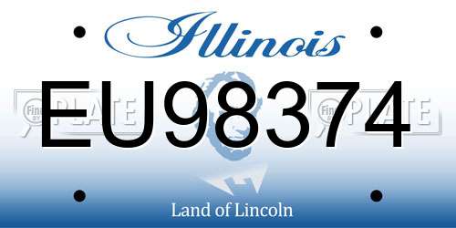 EU98374 Illinois License Plate
