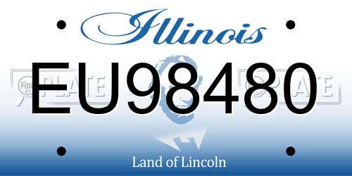 EU98480 Illinois License Plate