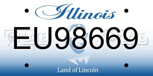 EU98669 Illinois License Plate