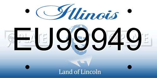 EU99949 Illinois License Plate