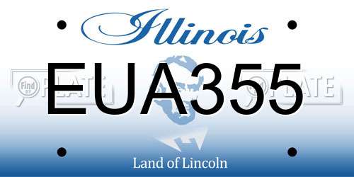 EUA355 Illinois License Plate