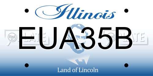 EUA35B Illinois License Plate