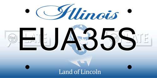 EUA35S Illinois License Plate
