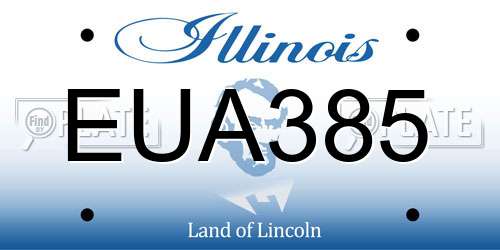 EUA385 Illinois License Plate