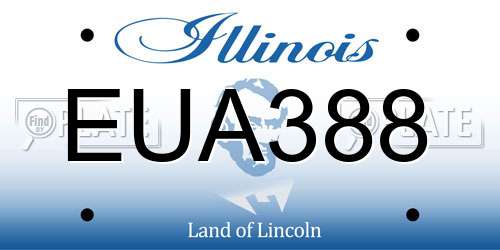 EUA388 Illinois License Plate