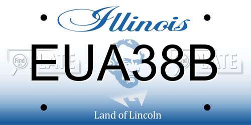 EUA38B Illinois License Plate