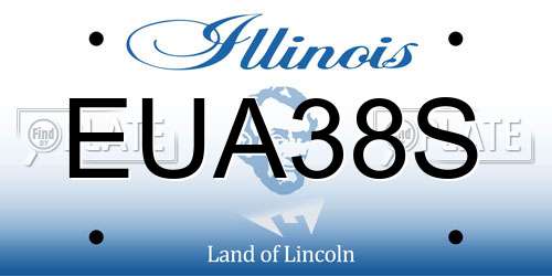 EUA38S Illinois License Plate