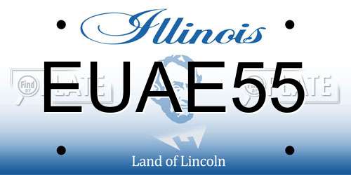 EUAE55 Illinois License Plate