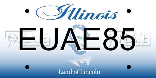 EUAE85 Illinois License Plate