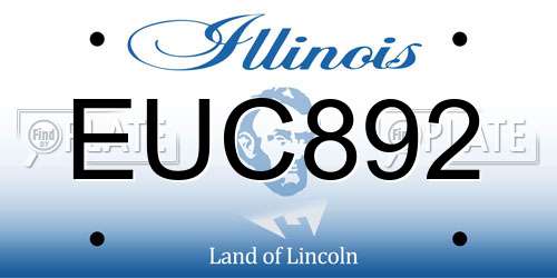 EUC892 Illinois License Plate