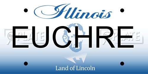 EUCHRE Illinois License Plate