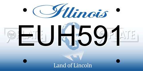 EUH591 Illinois License Plate