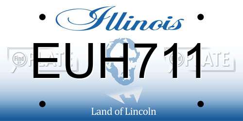 EUH711 Illinois License Plate