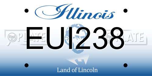 EUI238 Illinois License Plate