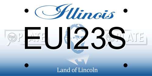 EUI23S Illinois License Plate