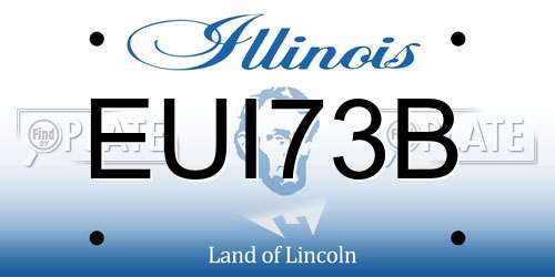 EUI73B Illinois License Plate