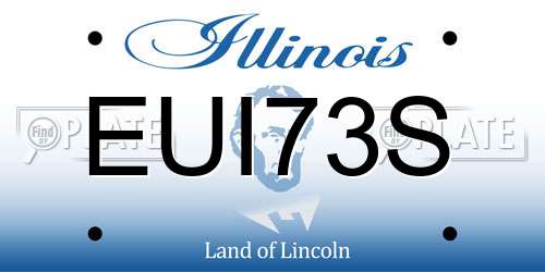 EUI73S Illinois License Plate