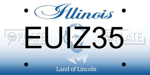 EUIZ35 Illinois License Plate