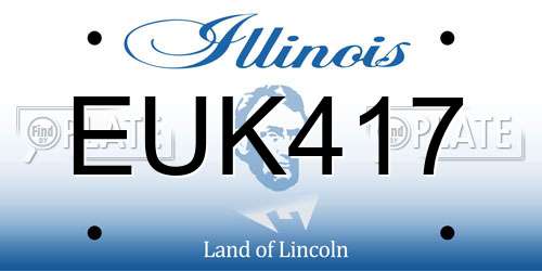 EUK417 Illinois License Plate