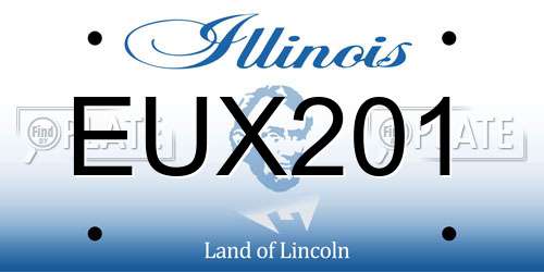 EUX201 Illinois License Plate