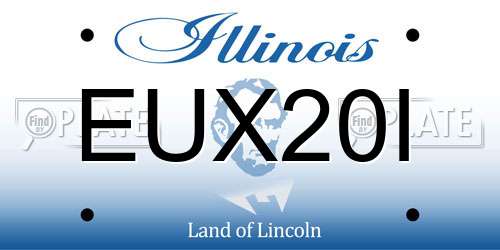 EUX20I Illinois License Plate