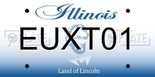 EUXT01 Illinois License Plate