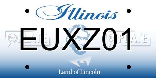 EUXZ01 Illinois License Plate