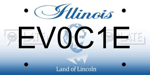 EV0C1E Illinois License Plate