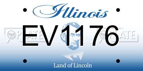 EV1176 Illinois License Plate