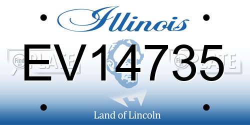 EV14735 Illinois License Plate