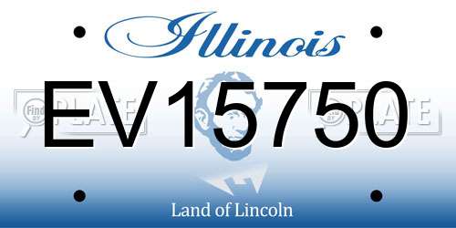 EV15750 Illinois License Plate