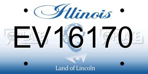 EV16170 Illinois License Plate